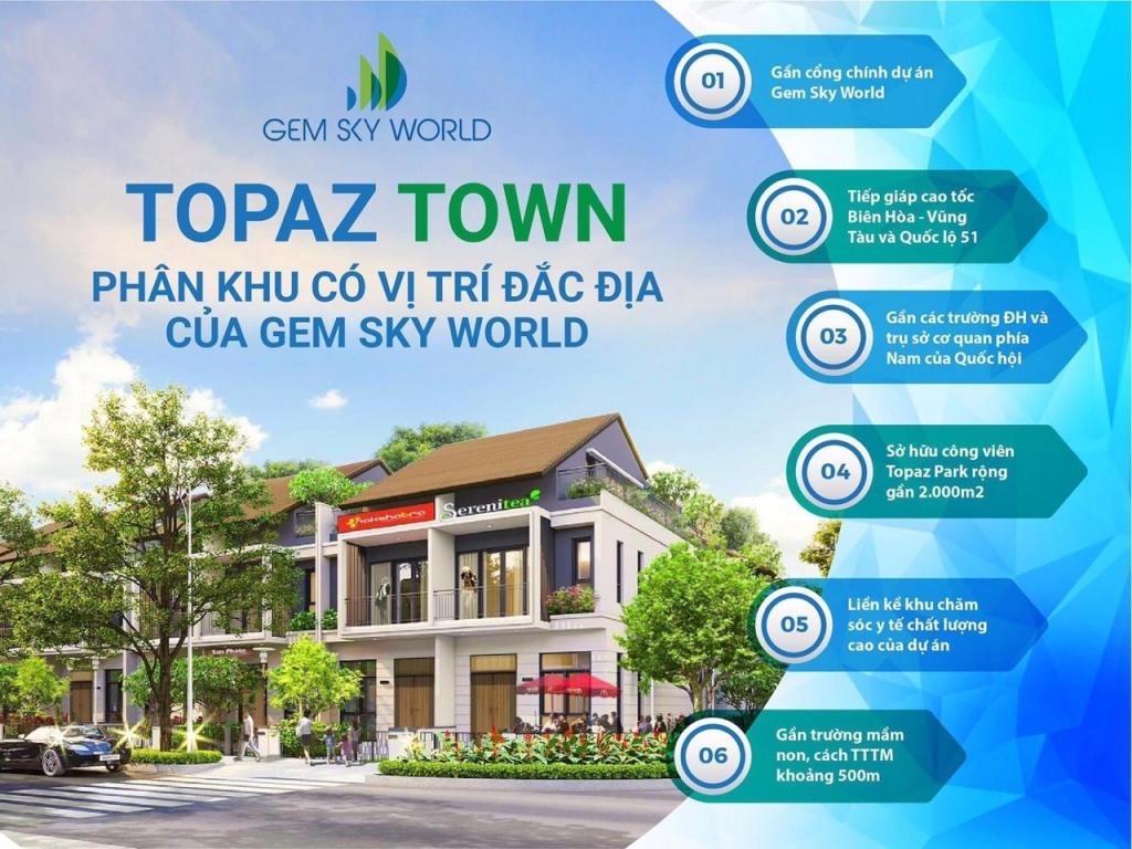 Hòa Mình Sống Xanh Tại Nhà Phố Topaz Town Của Gem Sky World